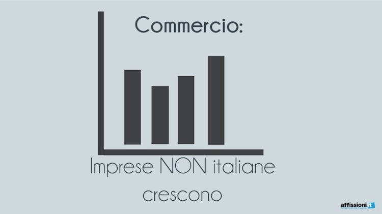 Commercio: Imprese non italiane crescono