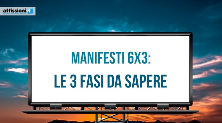 Manifesti 6&#215;3: Le 3 fasi da sapere